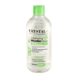 محلول پاک کننده آرایش چشم و صورت کریستال مناسب پوست چرب حجم 400 میلی لیتر